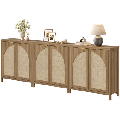 Boho - Rattan Sideboard With Adjustable Shelves
