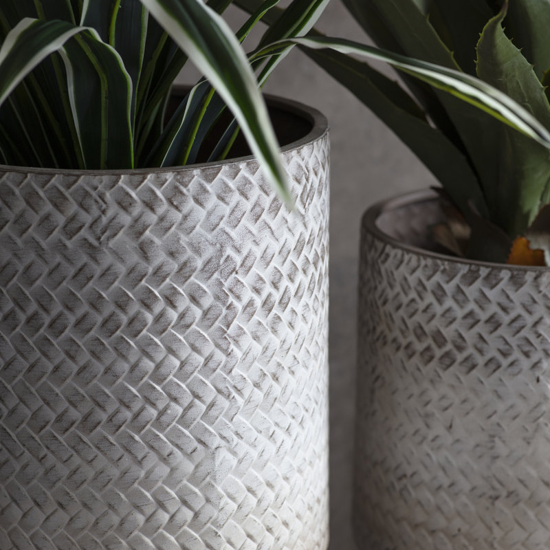 Albion Metal Planter, 51cm H x 24cm W x 24cm D