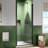 34-35.5＂W X 75＂Pivot Single Shower Door With 1/4＂(6Mm) Clear Tempered Glass