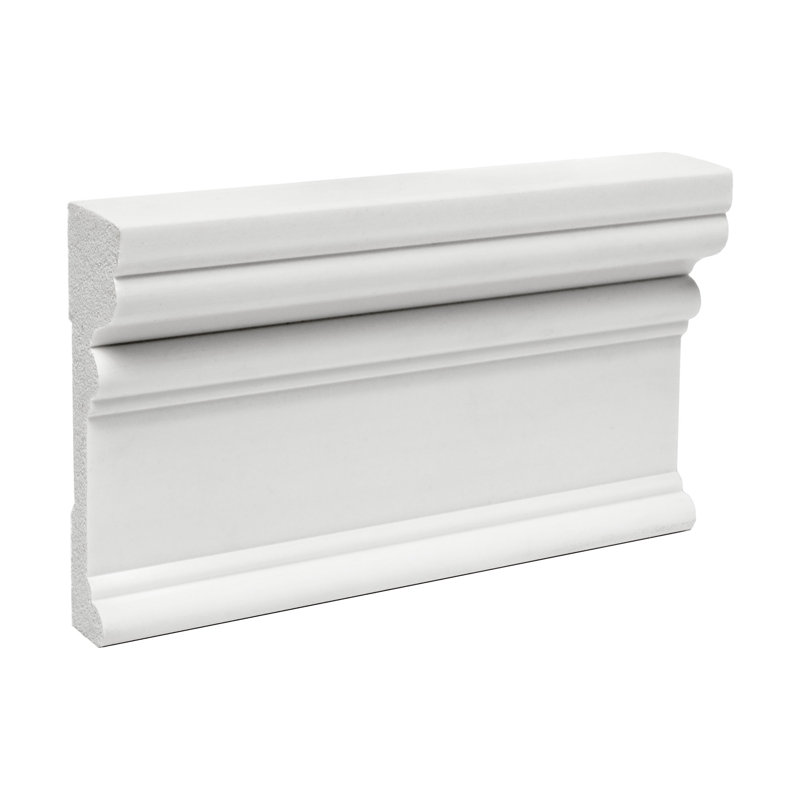 6-Inch White Recycled Polystyrene Door and Window Casing Moulding