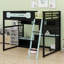 Wood Loft Bed With Desk-628921769