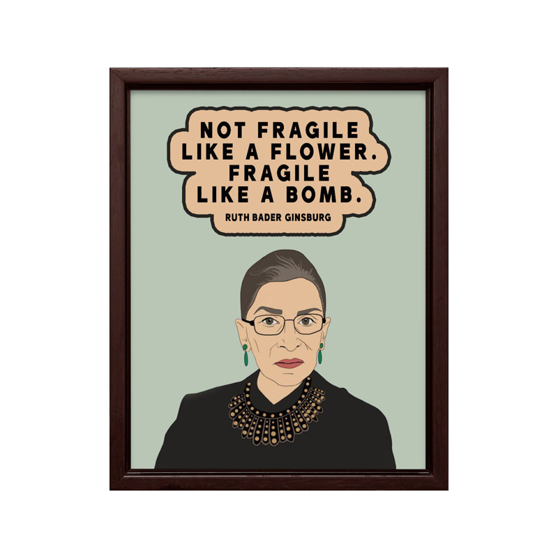 «Fragile Like A Bomb No1», Canvas, 16"H x 20"W, Brown Framed