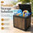 35 Gal Outdoor Resin Deck Box, Weather Resistant Patio Storage Container with Lockable Lid, Walnut-136260914