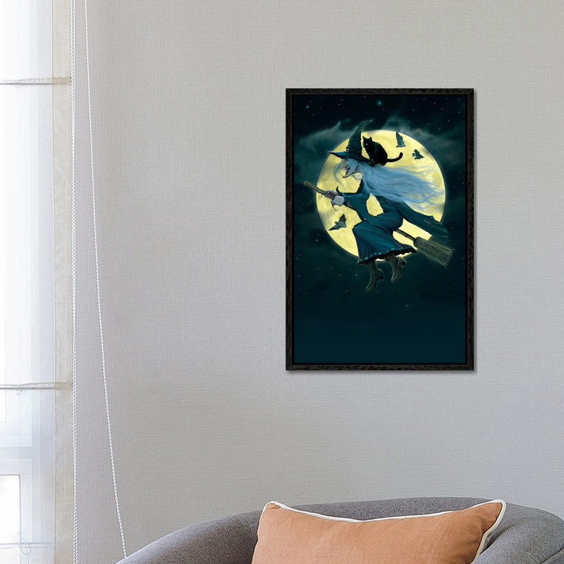 Witch 1 Piece Wall Art on Canvas, 66.04 cm H x 45.72 cm W, Black Framed