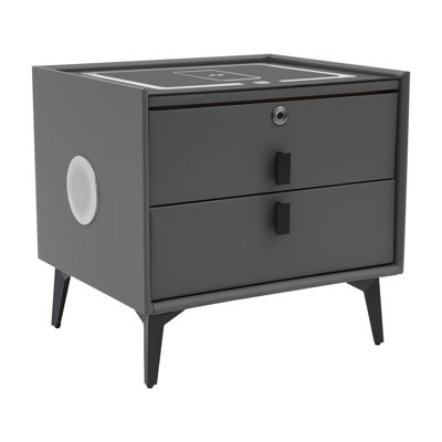 Bluetooth Speaker Smart Bedside Table With Light USB& Wireless Charging