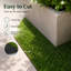 Tapis de gazon artificiel vert 6,5 pi x 10 pi, hauteur de poils de 0,8 po pour porche, balcon et petit décor de jardin