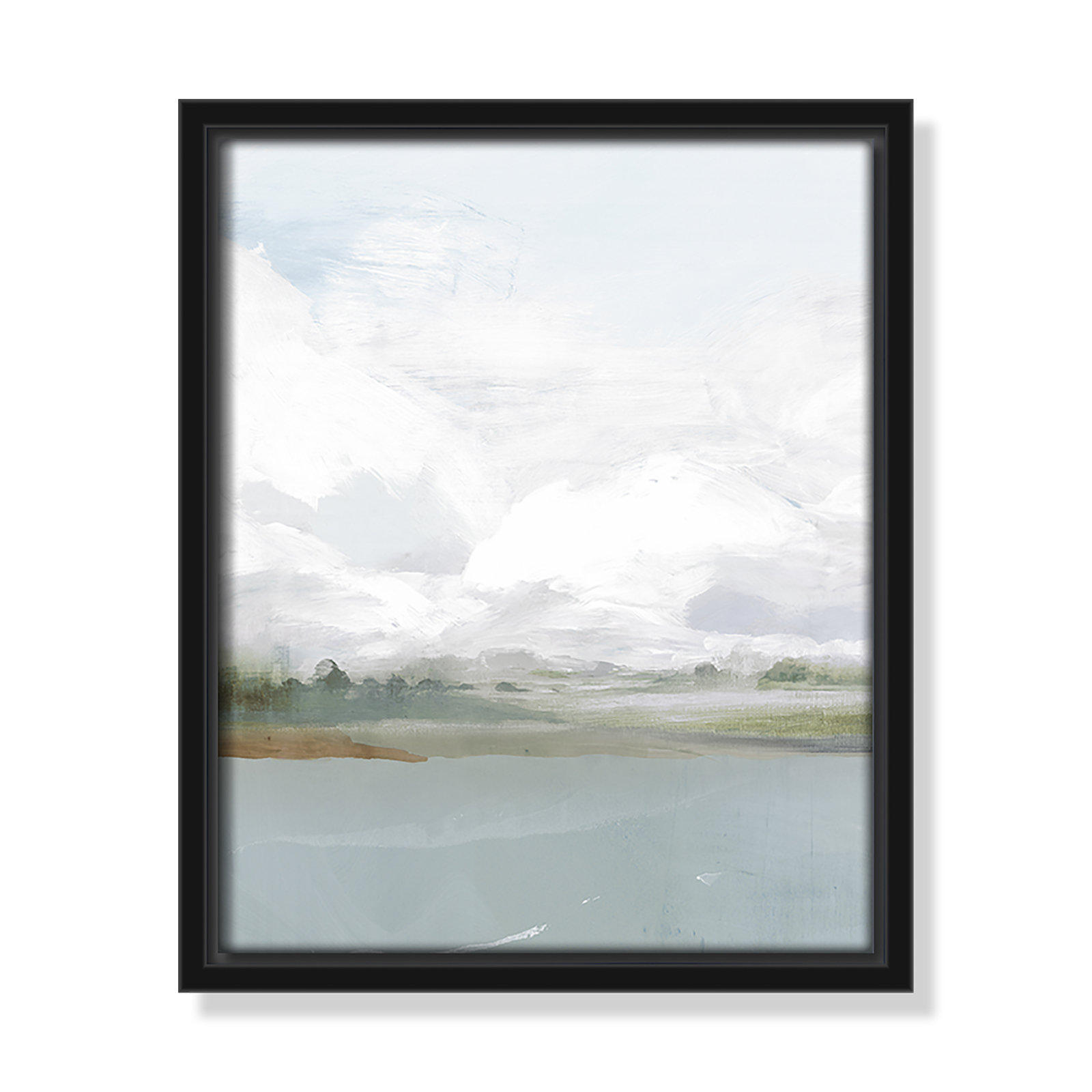 All Shore Painting, 11.5" H x 9.5" W, Black