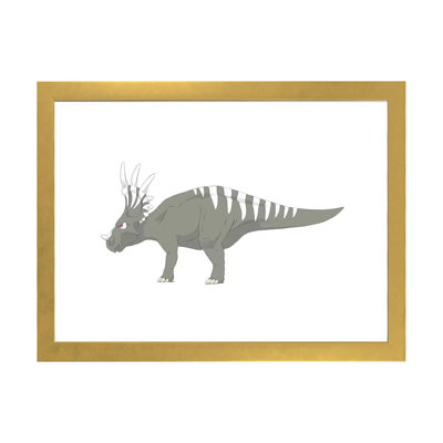 " Styracosaurus Pencil Drawing With Digital Color " by Alice Turner