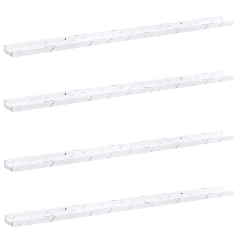 Floating Shelf, 3cm H x 115cm W x 9cm D, White Marble