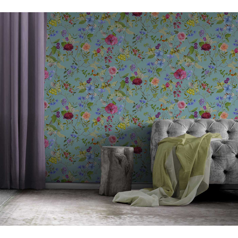 Hudson 10m x 52cm Matte Wallpaper Roll, Mint Green