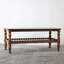 Table basse rectangulaire en bois massif avec tablette de rangement, table centrale à 2 niveaux Farmhouse, facile à assembler pour le salon