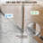 Fixed Shower Glass Panel, 1/4" (6mm) SGCC Clear Tempered Glass Shower Screen for Walk-in Bathroom, Framed Shower Door with Adjustable Support Bar, 3-Piece Divided Pattern, Bonus Glass Sealant Included-124889544