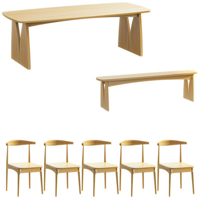 Creative Japanese style solid wood table set