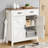White Modern Farmhouse Kitchen Storage Cabinet, Coffee Bar Buffet With 2 Drawers & 2 Doors For Living Dining Bathroom-1862912167