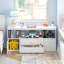 Armoire de rangement pour jouets avec 2 tiroirs et portes pour enfants