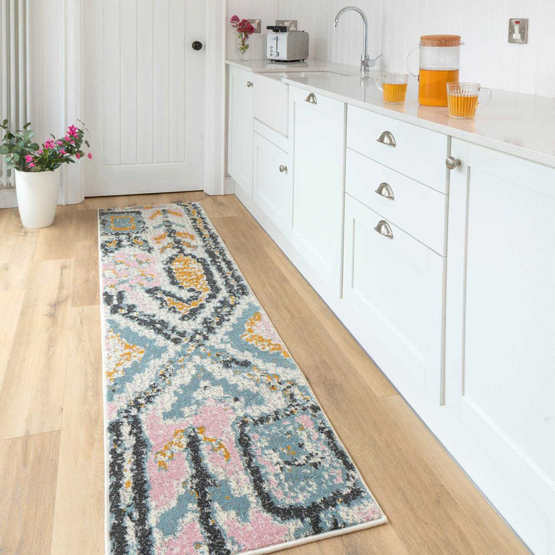 Owaneco Abstract Area Rug, Runner 60 x 240cm