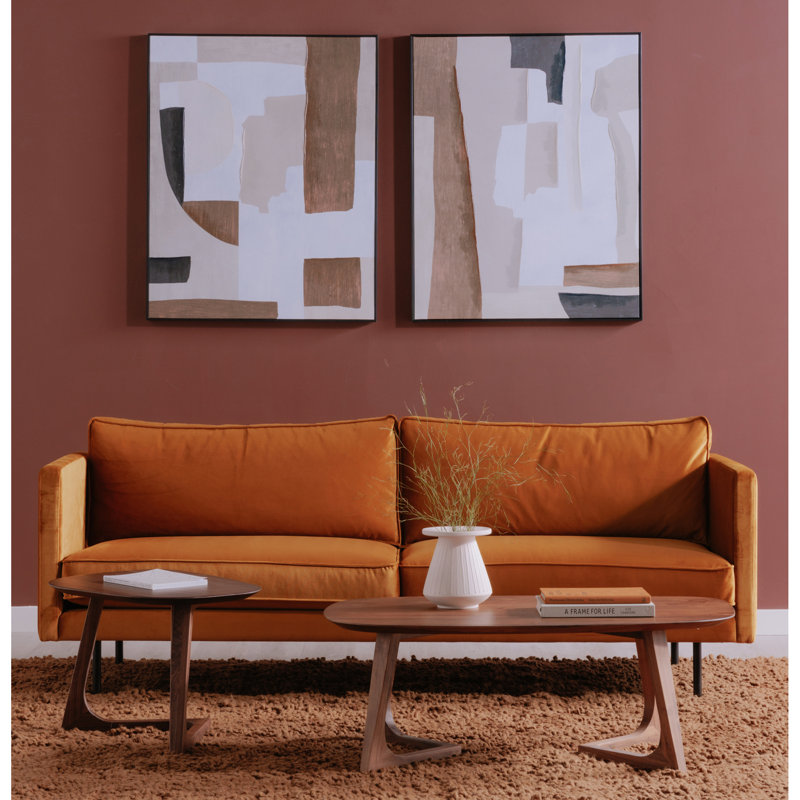 Godenza Solid Wood Coffee Table, 14.75" H x 42" L x 27.5" W, Walnut