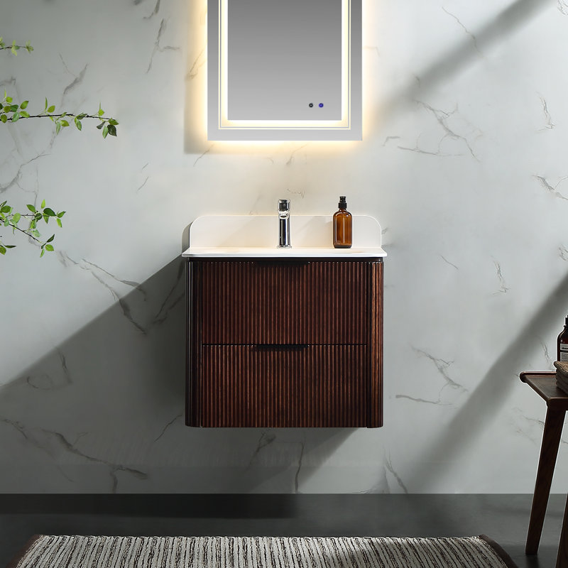 Meuble-lavabo mural de style médiéval 24 po