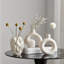 Ensemble de vases en céramique 3 pièces - Vases décoratifs de style campagnard bohémien