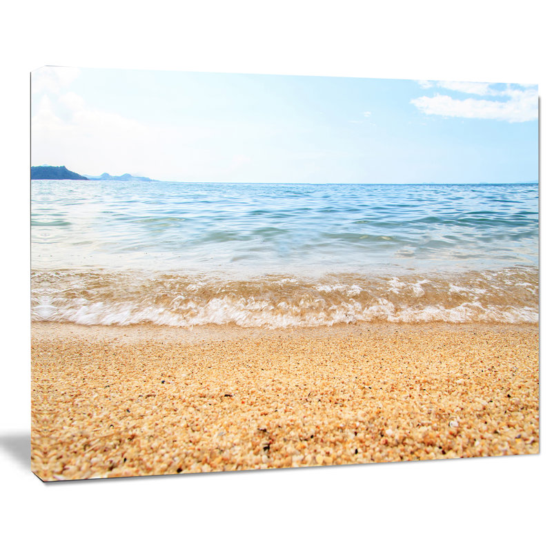 «Blue Seashore with Pebble Stones», reproduction de photo sur toile tendue, H 30 po x l 40 po x P 1 po