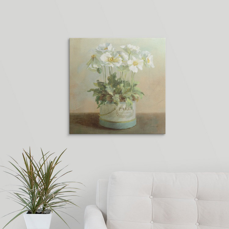 « danhui nai », reproduction d’impression Tres Chic Poppies, H 35 po x l 35 po x P 1,5 po, Toile