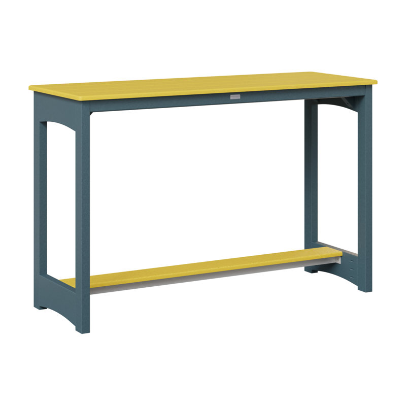 Table de bar Berlin Gardens, 38.5" H x 60" W x 22" D, Ardoise, Jaune soleil levant