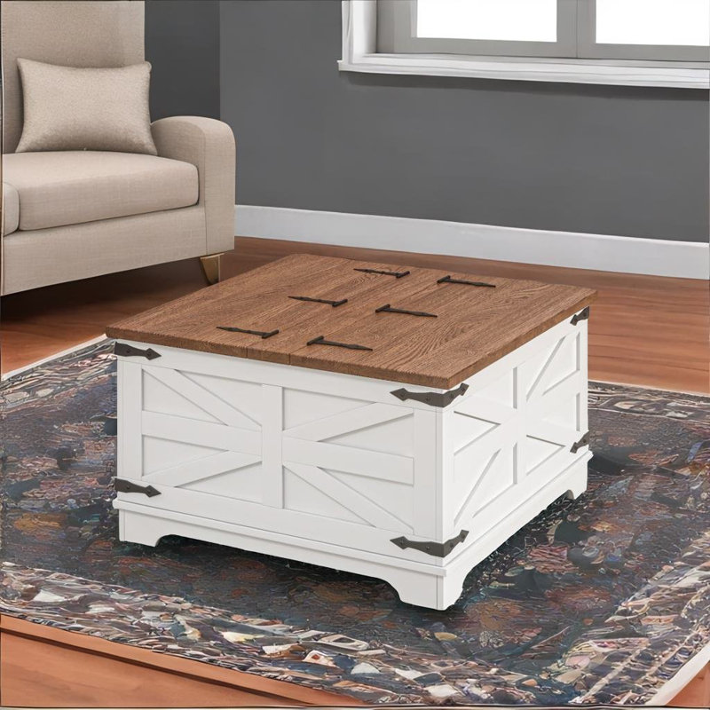 Table basse avec rangement dissimulé