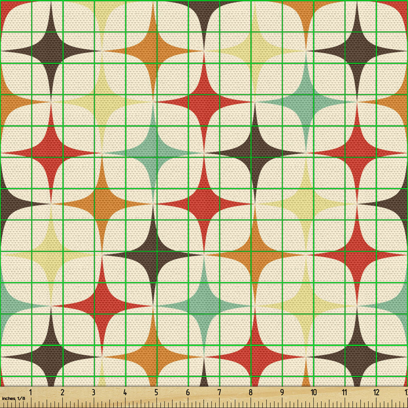 Choates Retro Colourful Stars Multi-Purpose Fabric