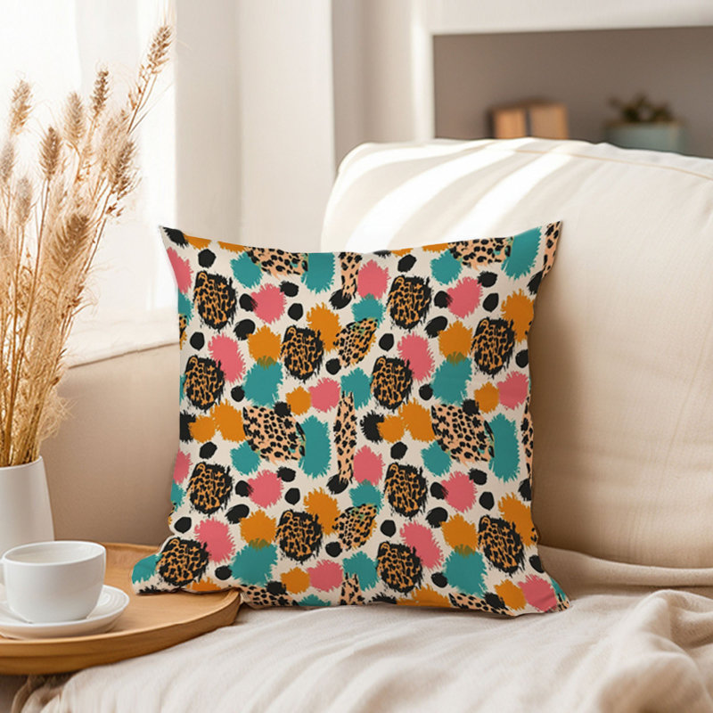 Animals Cheetah Animal Print Pattern VII Modern, 16"H x 16"W