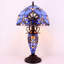 Lampe de table rustique de style Tiffany avec table de chevet, lavande, bleu, mauve, baroque, vitrail, base rétro, 22 po de hauteur, salon, chambre, chevet, table de chevet, ampoule à DEL incluse