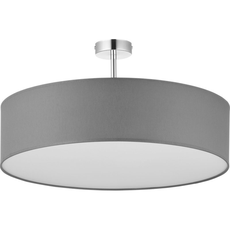 Bansemer Fabric Semi Flush Mount, Grey, 38cm H x 60cm W x 60cm D