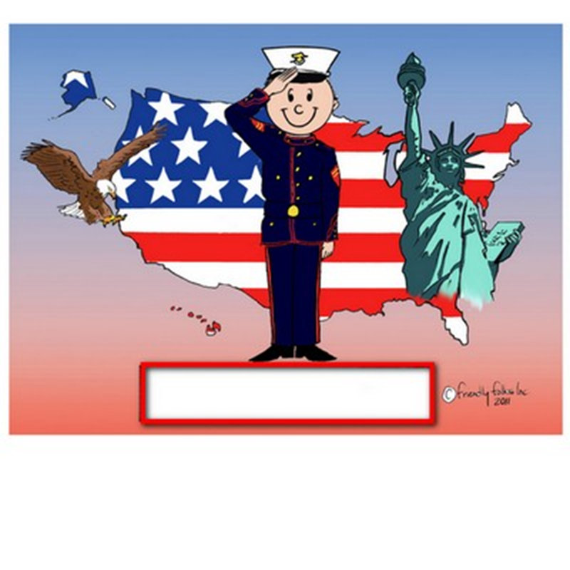 Cadre de boule à neige mâle US 6 "x 4" personnalisé US Marines, Oui