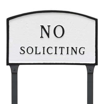 No Soliciting Statement Garden Sign