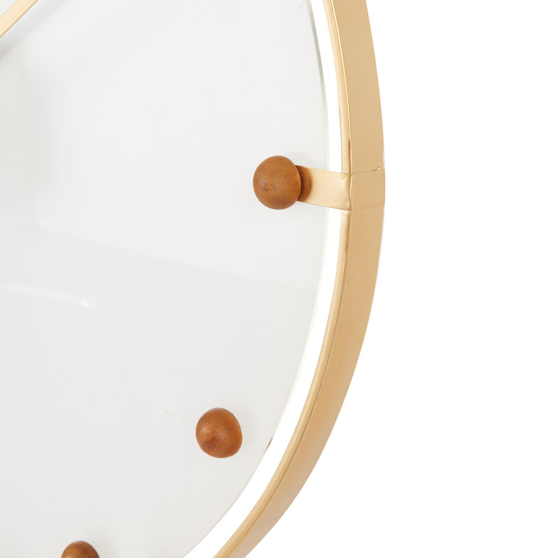 Horloge murale décorative en métal Khristan, Doré