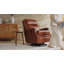 Fauteuil inclinable et pivotant en cuir véritable l 29,6 po Manning-504234025