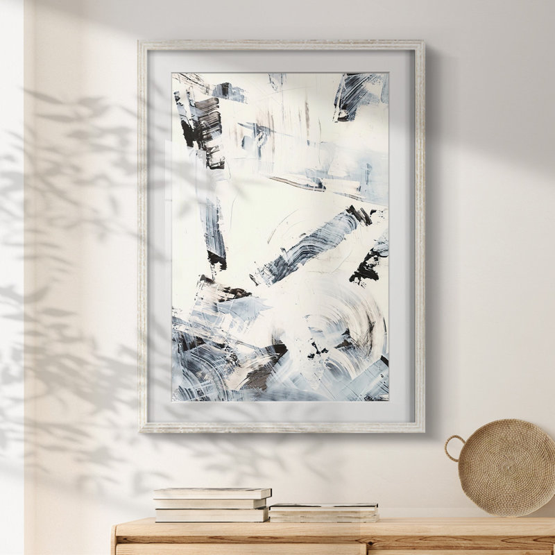 Fracture de glace II - impression encadrée, H 28,5 po x l 20,5 po, Blanc