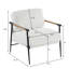 Chaise longue de loisirs en velours blanc