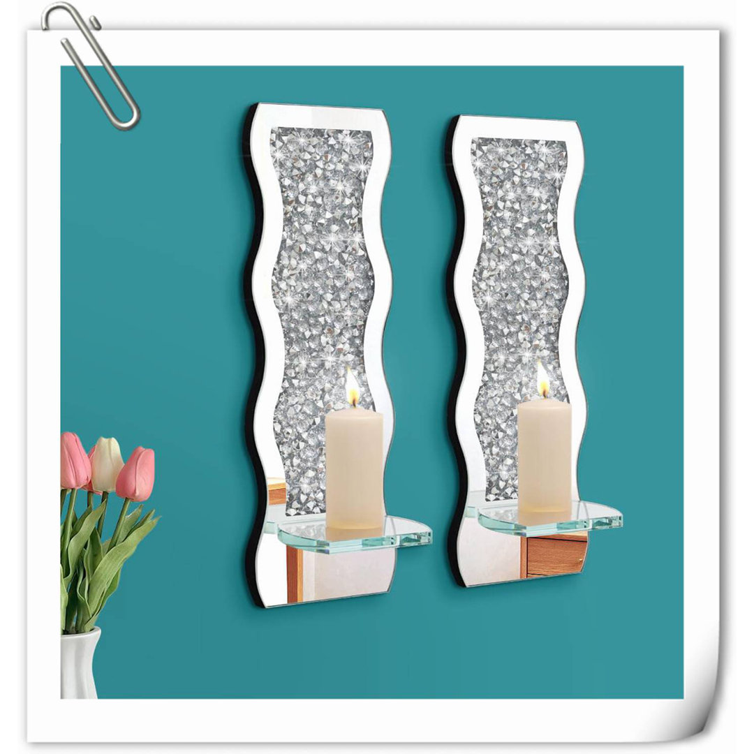 15.7'' H Glass Wall Wall Sconce (Set of 2) Mercer41