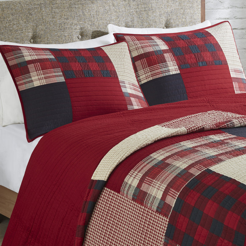 Ensemble de courtepointe surdimensionnée en coton Sunset par Woolrich, Courtepointe double/grand et 2 taies décoratives