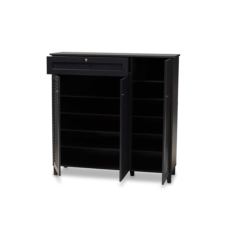 Shoe Storage Cabinet, Off Black