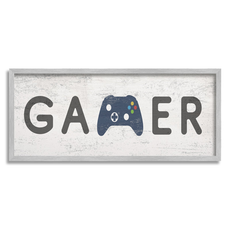 Gamer, H 13 po x l 30 po x P 1,5 po, Estampe numérique Farmhouse
