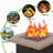 28Inch Outdoor Gas Fire Pit Table , 48,000 BTU, Square Outdside Propane Patio Firetable, ETL Certification, Bionic Wood Grain Lid, For Backyard, Garden, Party, Deck, Courtyard-1368166481