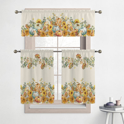 Harvest Sun Floral Tailored Kitchen Curtain