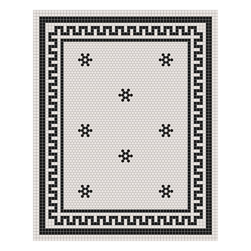 Tapis en vinyle Tuxedo facile à nettoyer, Rectangulaire 8 pi x 10 pi