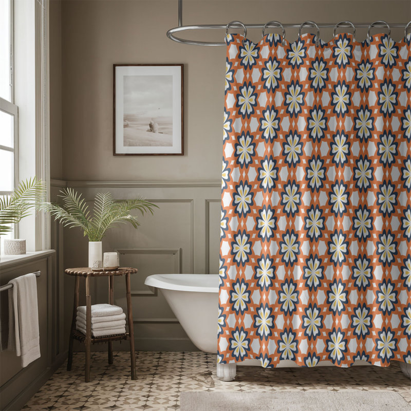 Blue Designs - Rideau de douche Premium, H 74 po x l 71 po