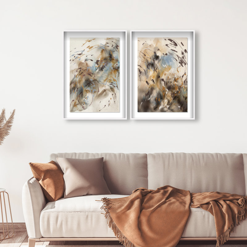 Mindfulness Set Set by Oliver Gal, 51"H x 35"W, White Shadowbox