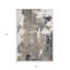 2' X 3' Ivory Black and Grey Abstract Power Loom Area Rug