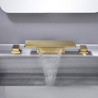 Deck Mounted Waterfall Roman Tub Faucet