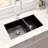 OUKL109 33" x 19" Kitchen Double Bowl Stainless Steel Undermount Sink Drop -97568403