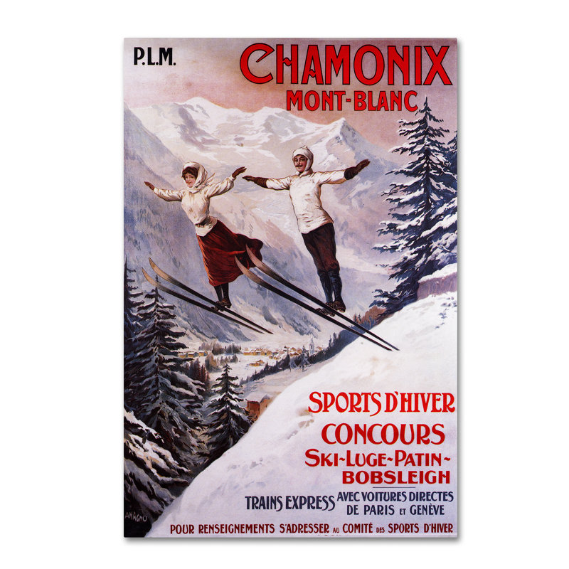 Publicité rétro sur toile Kadey «Travel Poster 25», H 47 po x l 30 po x P 2 po